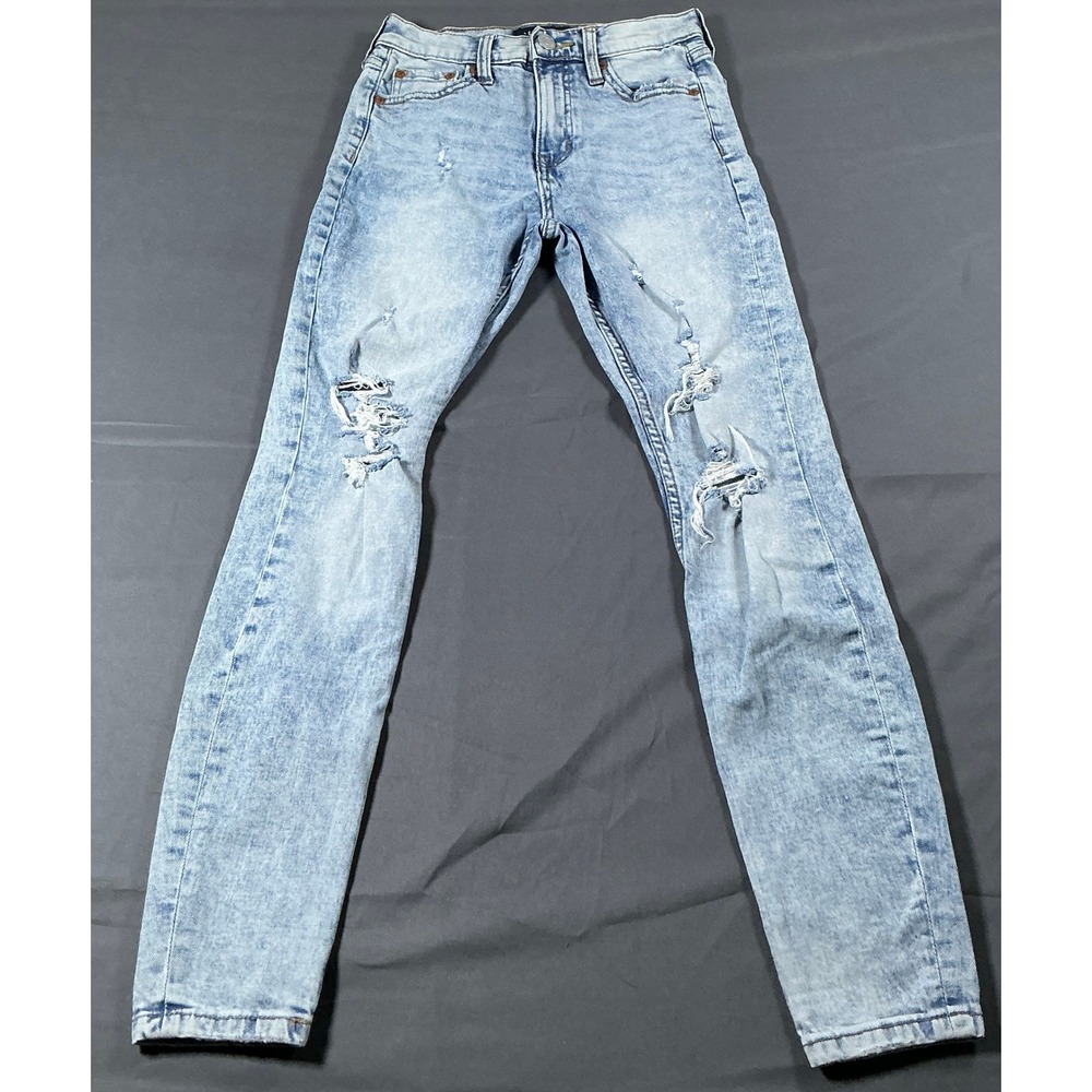 Aeropostale Cheeky Jegging Light Wash Distressed Ripped Skinny Jeans Women 0 Y2K
